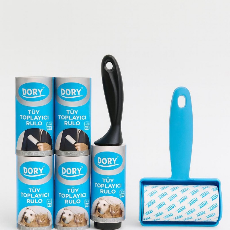 DORY tüy toplayıcı rulo + roller tüy toplayıcı + 4 yedek rulo
